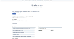 Desktop Screenshot of bytearray.org